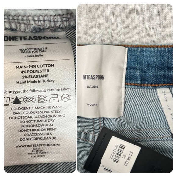 One Teaspoon Freebirds High Rise Stretch Jeans Size 25 NWT - Picture 9 of 10